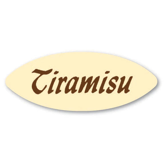 Tiramisu Choc Labels White