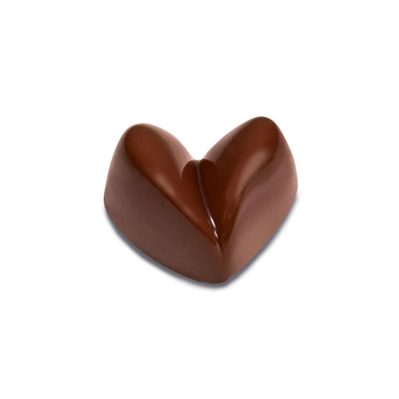 Pavoni Polycarbonate Chocolate Mold, Split Heart, 21 Cavities