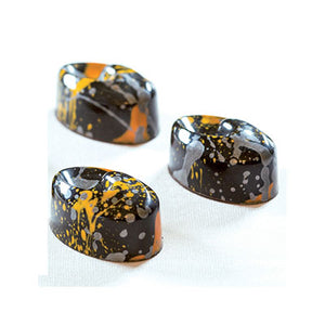 Pavoni Polycarbonate Chocolate Mold, Swirl Oval 21 Cavities